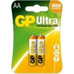 Батарейка GP ULTRA ALKALINE 1.5V лужна, LR6, AA (блістер 2 шт.)