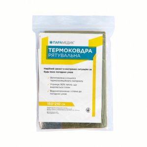 Покривало рятувальне (термоковдра) 160 х 210 см (Green/Silver)