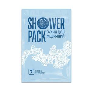 Пінна рукавиця з дерматологічним гелем – Shower Pack (сухий душ медичний)