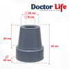 Наконечник для тростин гумовий Doctor Life сірий 16 мм
