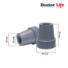 Наконечник для тростин гумовий Doctor Life сірий 16 мм