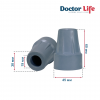 Наконечник для тростин гумовий Doctor Life сірий 19 мм
